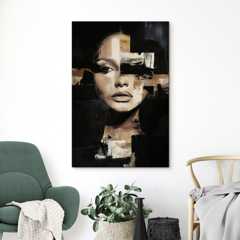 Painting of a woman's face Painting of a woman's face