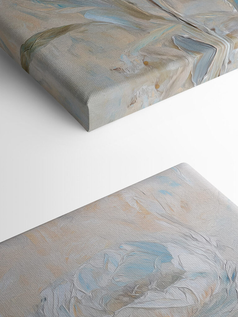 Painting of flowers on a white surface Painting of flowers on a white surface