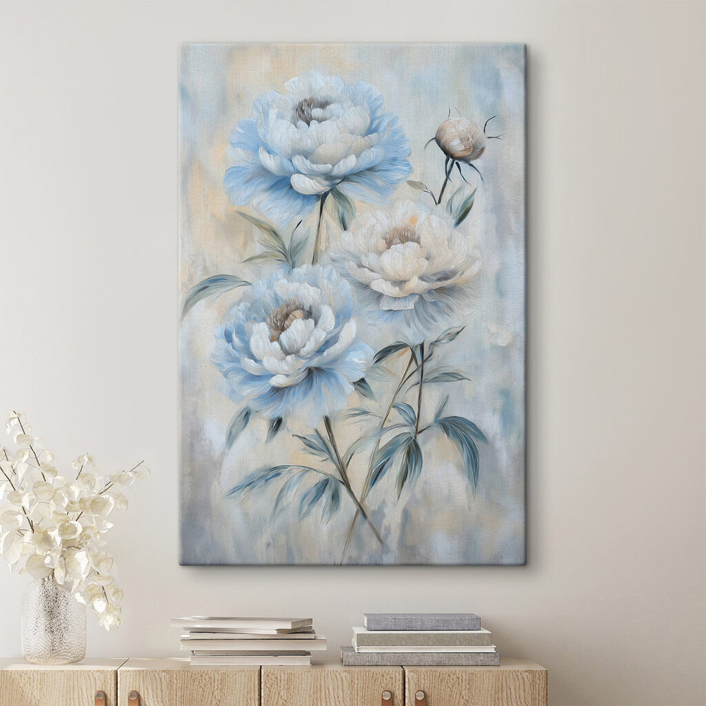 Painting of flowers on a wall
