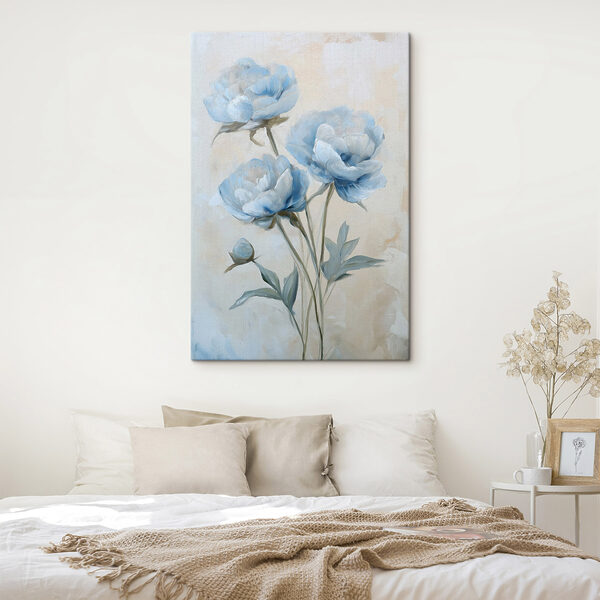 Painting of blue flowers