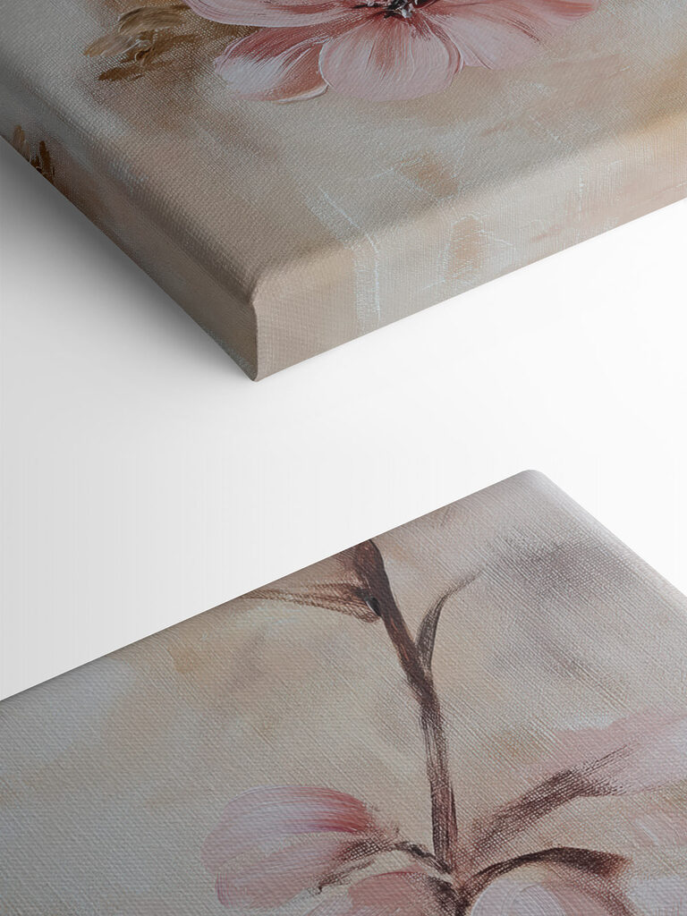 Painting of flowers on a branch Painting of flowers on a branch