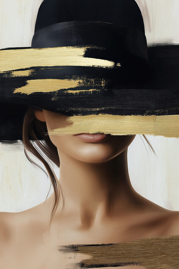 Woman with a hat over her face Woman with a hat over her face