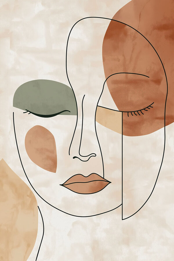 Drawing of a woman's face Drawing of a woman's face