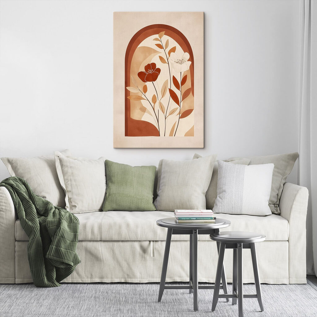 Painting of flowers and leaves Painting of flowers and leaves