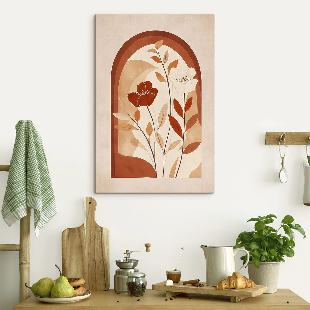Painting of flowers and leaves Painting of flowers and leaves