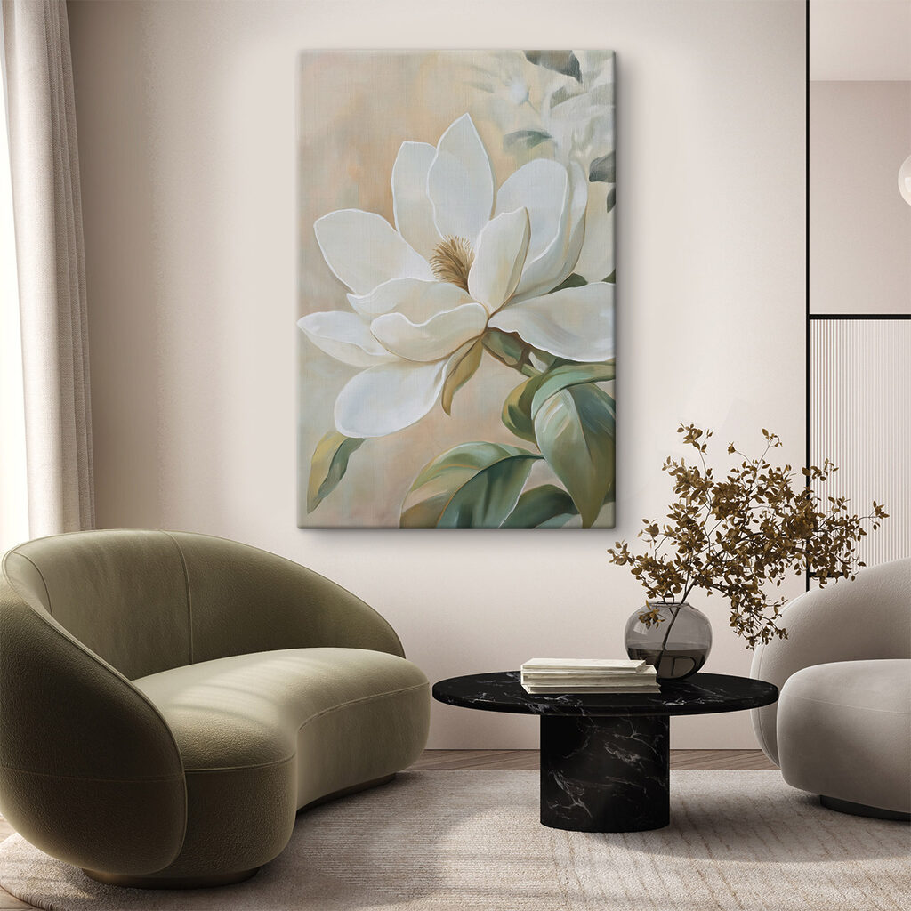 Painting of a white flower Painting of a white flower