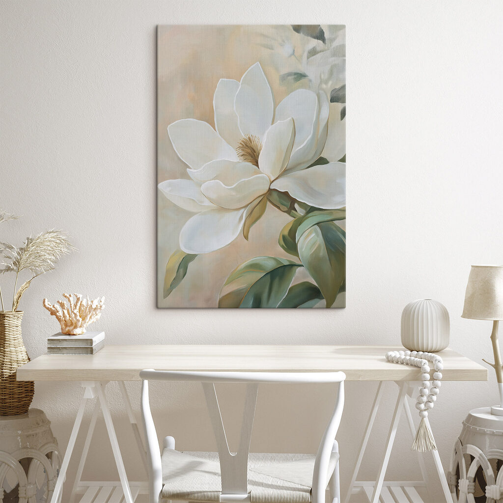 Painting of a white flower Painting of a white flower