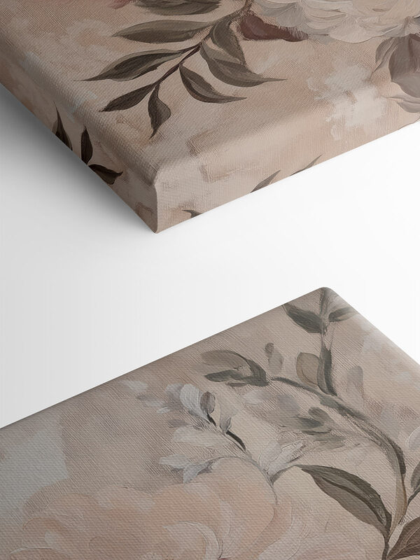 Painting of flowers on a wall