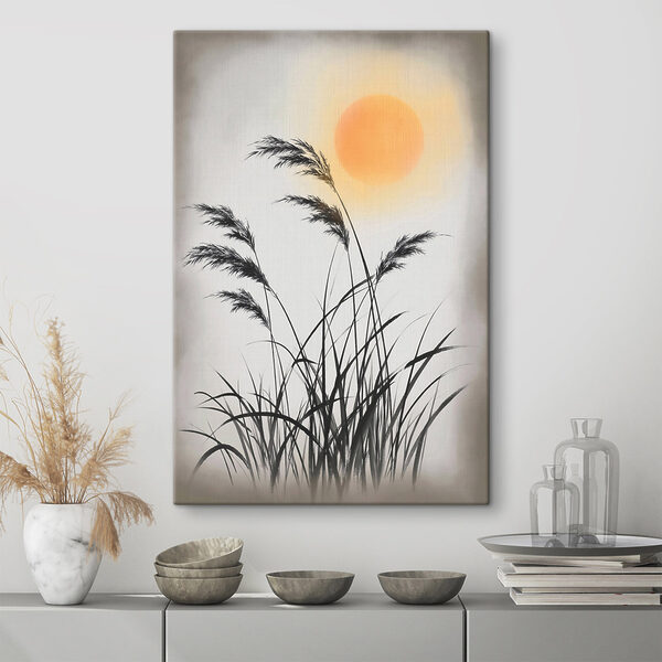 Silhouette of grass and the sun Silhouette of grass and the sun