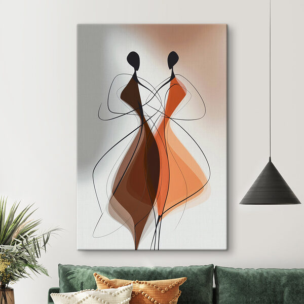 Zeichnung von zwei Frauen in Kleidern Wandbilder Zeichnung von zwei Frauen in Kleidern