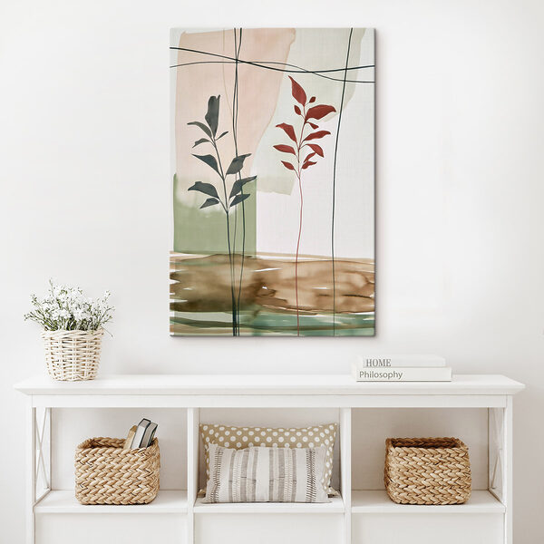 Painting of leaves and a plant Painting of leaves and a plant