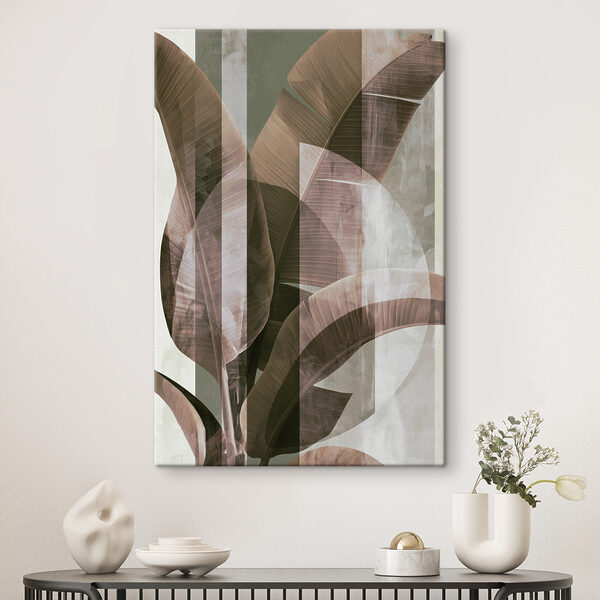 Serene leaves against a muted background Serene leaves against a muted background
