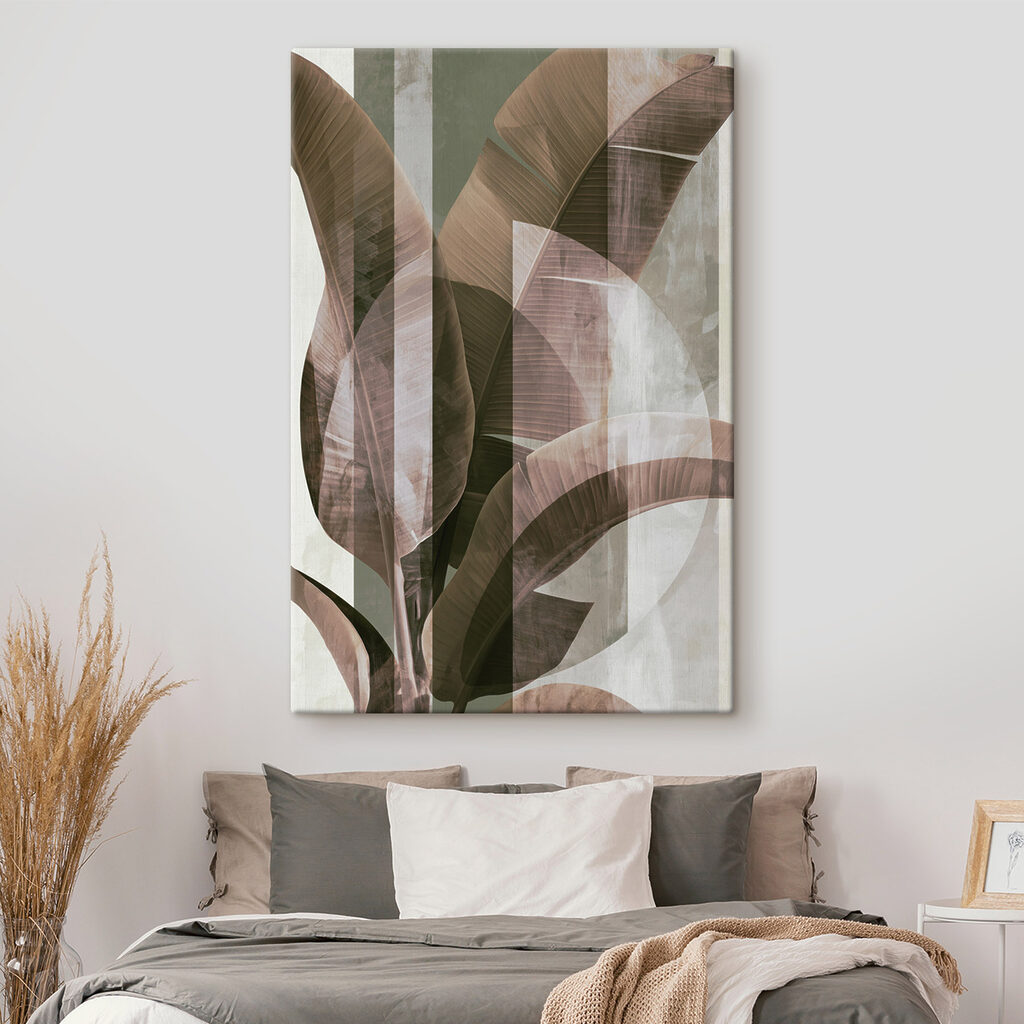 Serene leaves against a muted background Serene leaves against a muted background