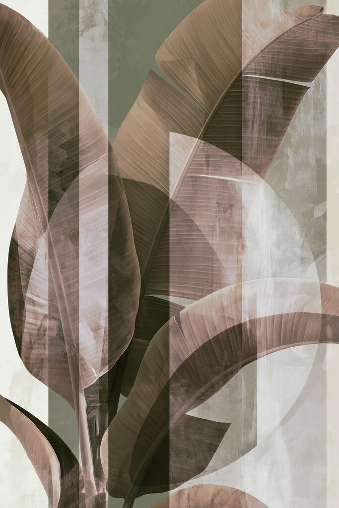 Serene leaves against a muted background Serene leaves against a muted background
