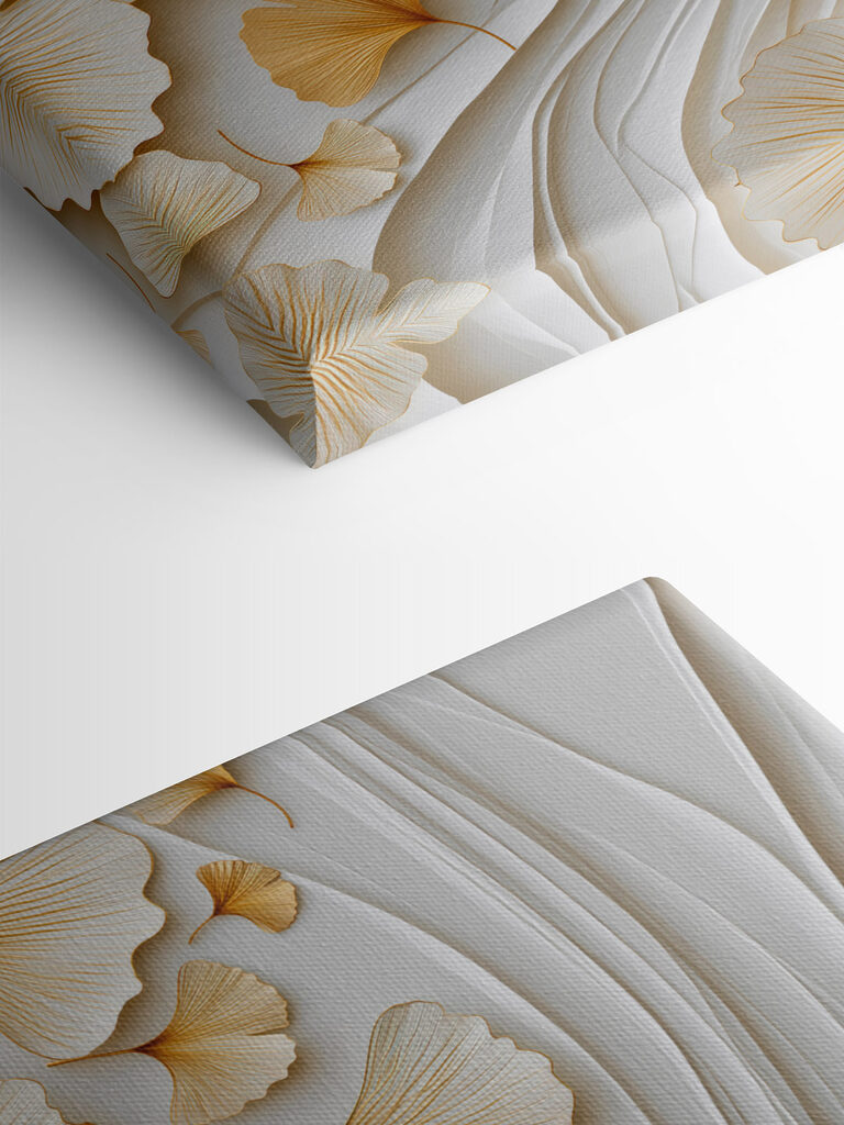 Delicate ginkgo leaves in soft tones Delicate ginkgo leaves in soft tones