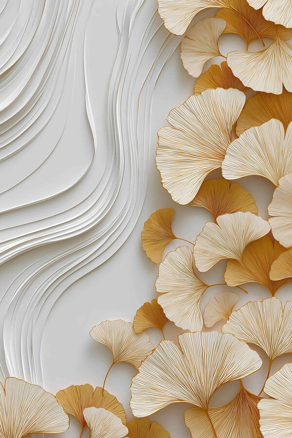 Elegant leaves against a soft backdrop Elegant leaves against a soft backdrop