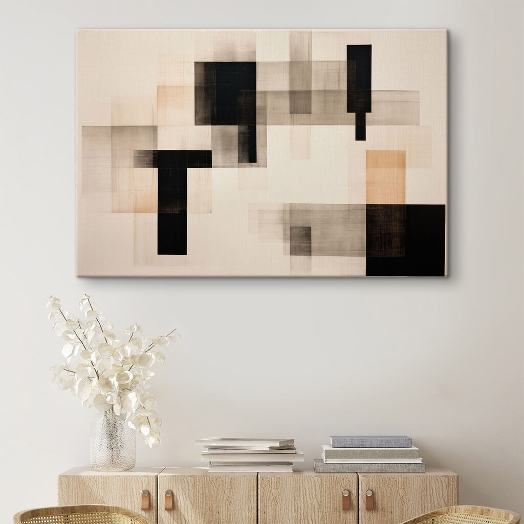 Black and tan and tan squares
