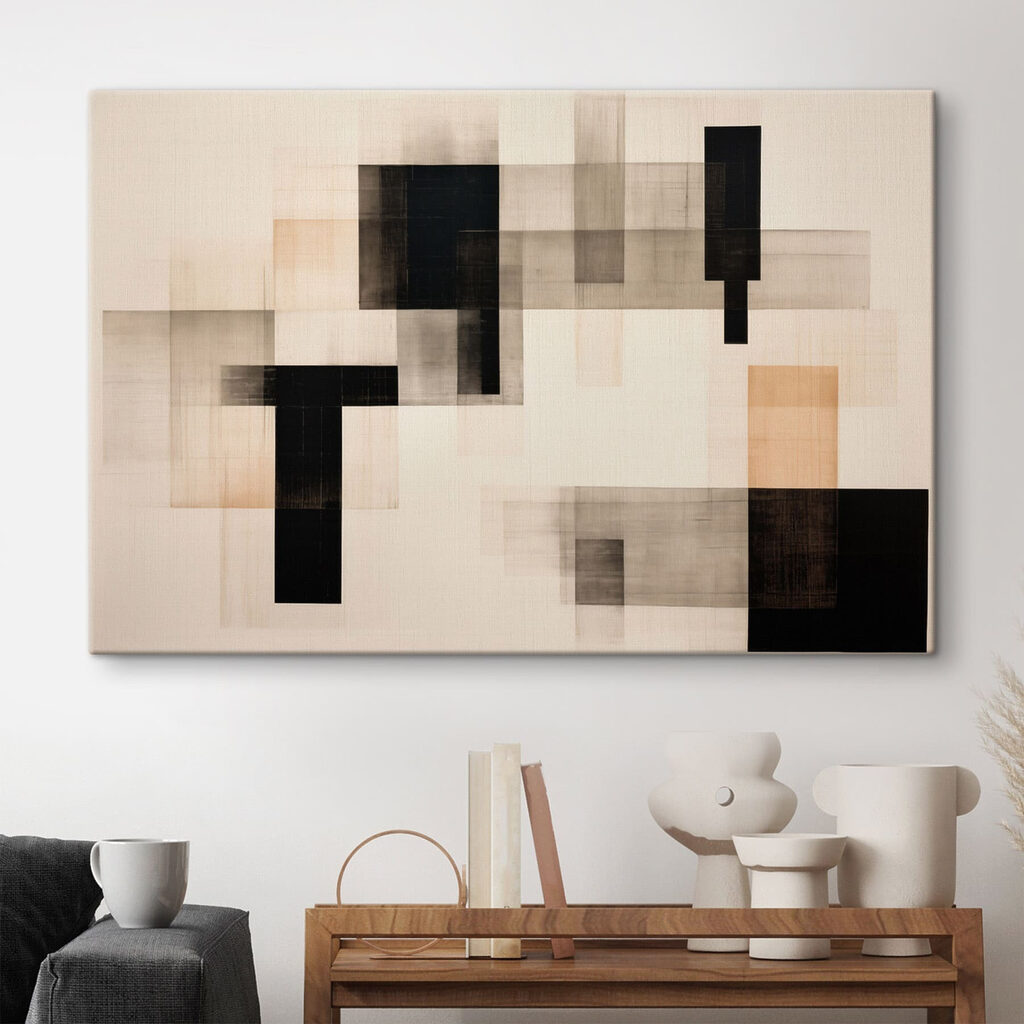 Black and tan and tan squares