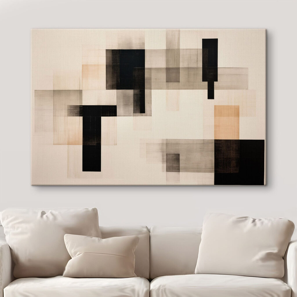 Black and tan and tan squares