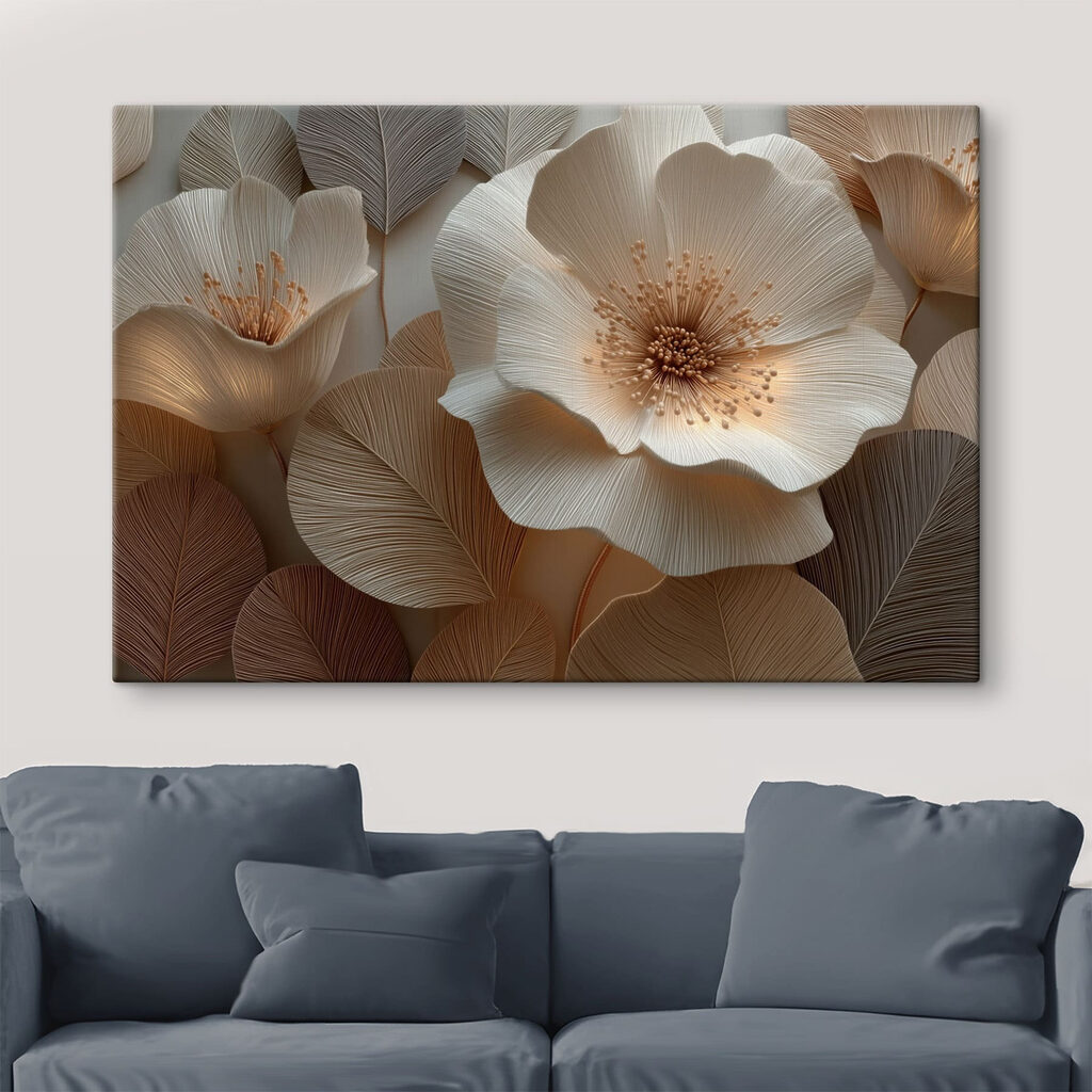 Intricate flower and leaf design artwork Intricate flower and leaf design artwork
