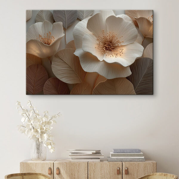 Intricate flower and leaf design artwork Intricate flower and leaf design artwork