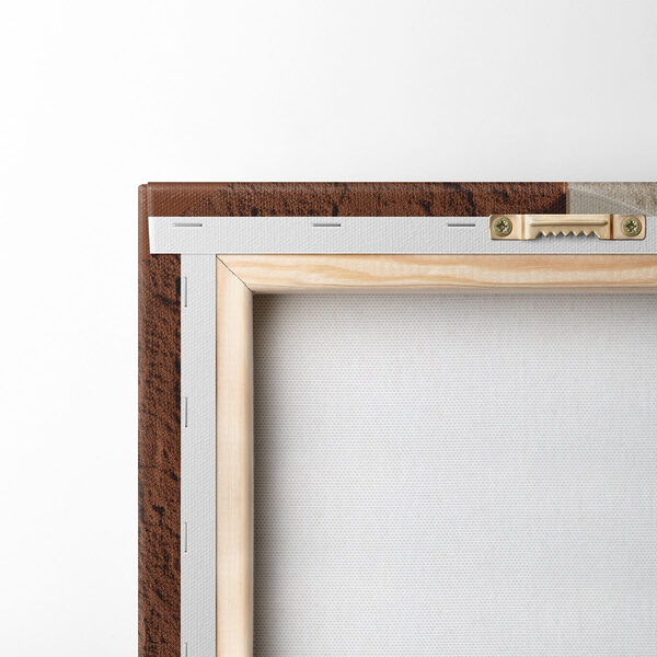 Wall with white and brown shapes