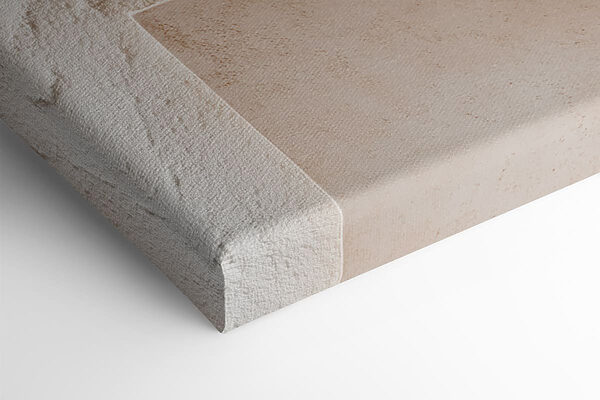 Wall with white and brown shapes