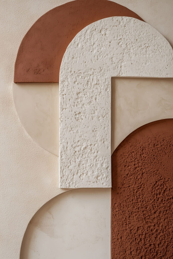 Subtle shapes and earthy tones Subtle shapes and earthy tones
