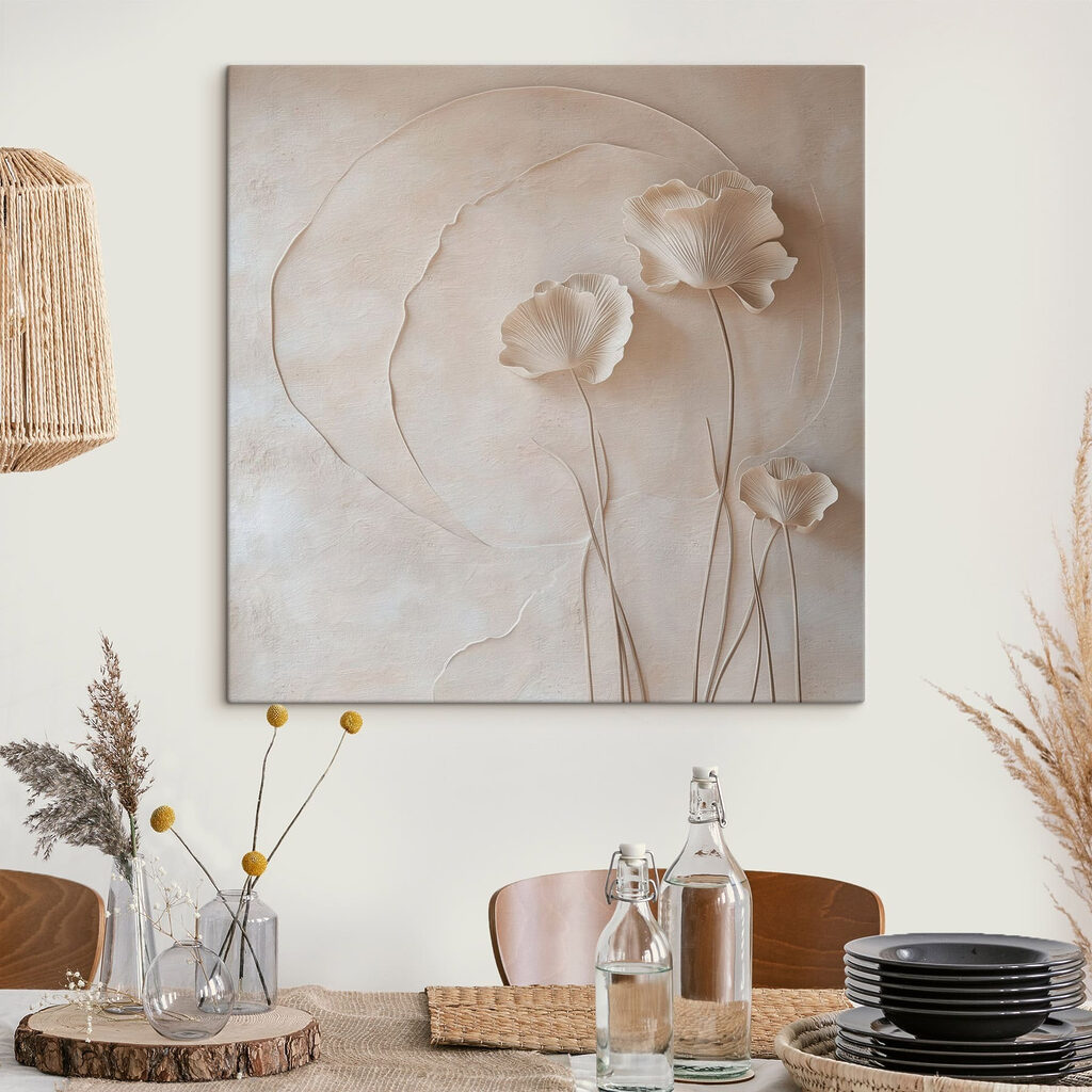 White flower on a wall
