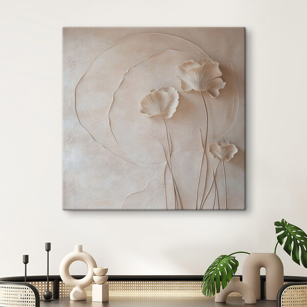 White flower on a wall