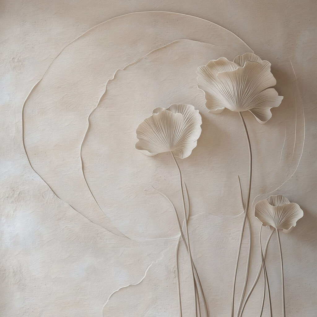 White flower on a wall
