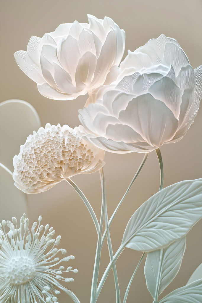 Delicate blooms in soft hues Delicate blooms in soft hues