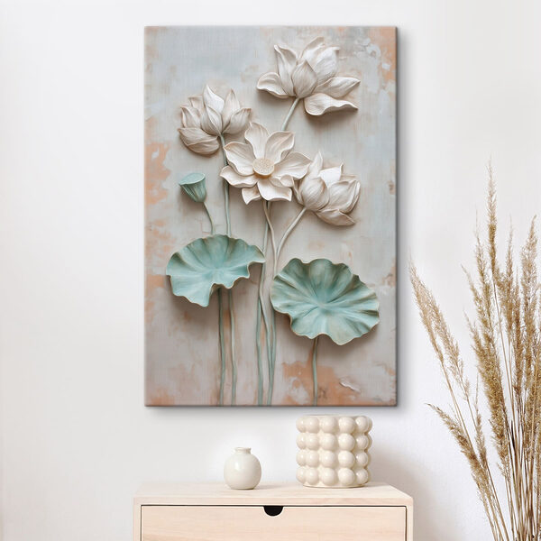 Radiant blooms in peaceful hues Radiant blooms in peaceful hues