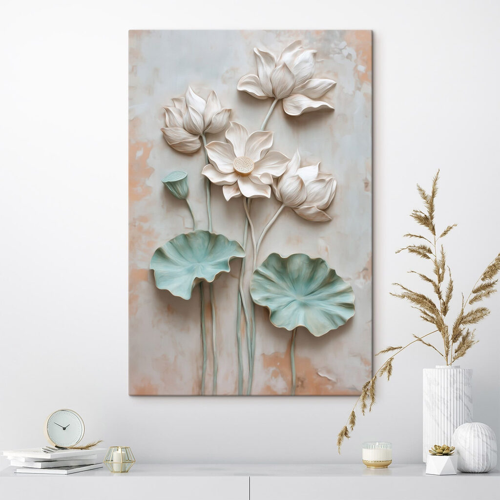 Radiant blooms in peaceful hues Radiant blooms in peaceful hues