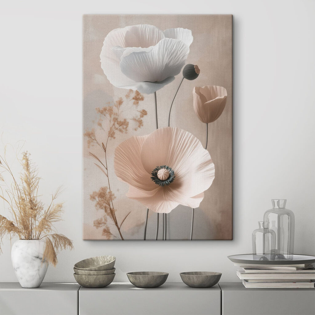 Delicate blooms in soft hues