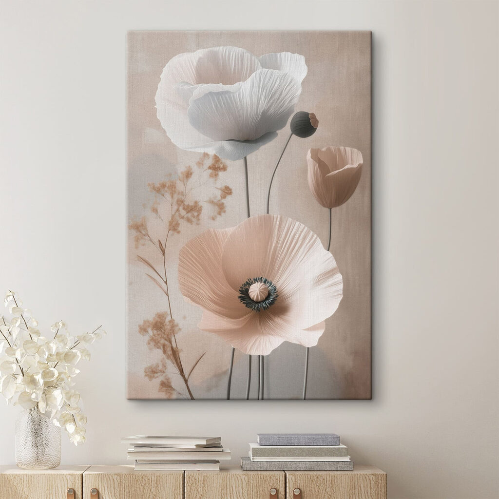 Delicate blooms in soft hues