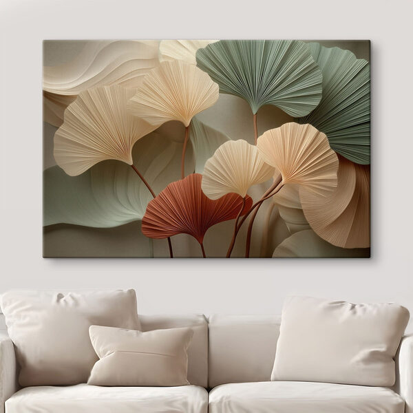 Group of leaves with a white background