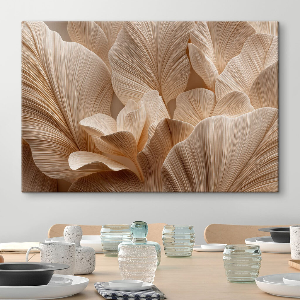 Gemälde mit Blumen und Blättern