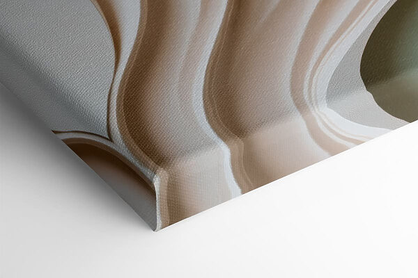 White and grey wall with wavy lines