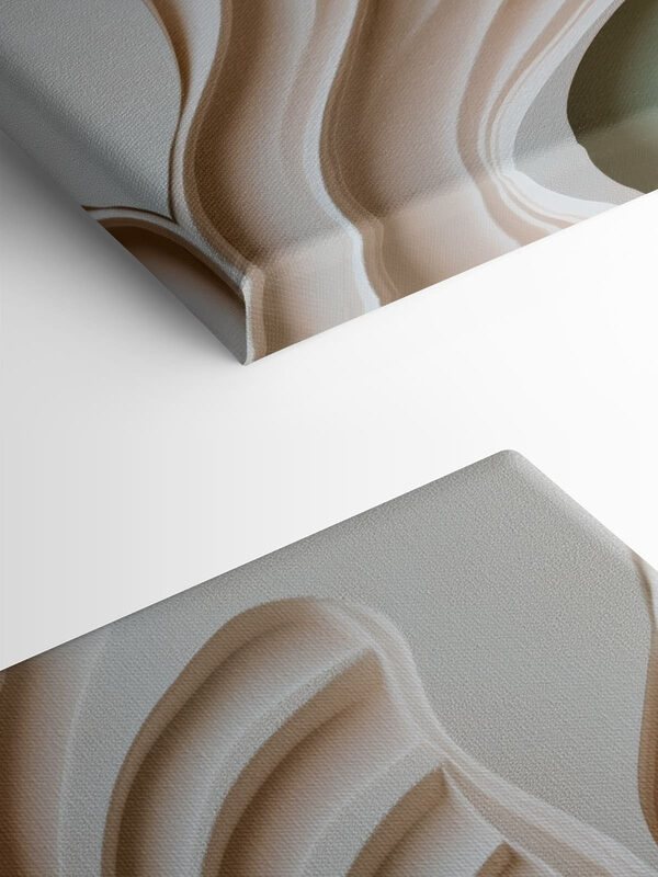 White and grey wall with wavy lines