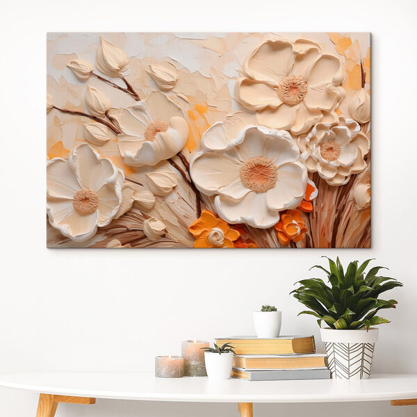 Painting of flowers on a wall Painting of flowers on a wall