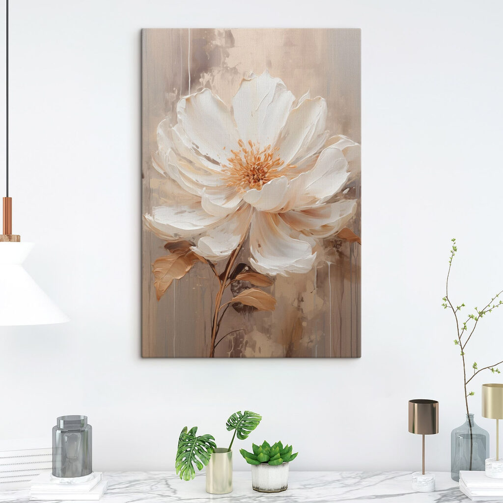 Painting of a white flower