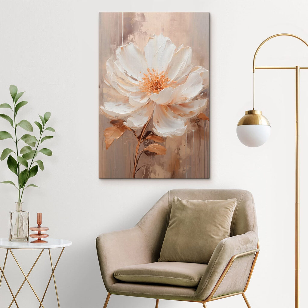 Painting of a white flower