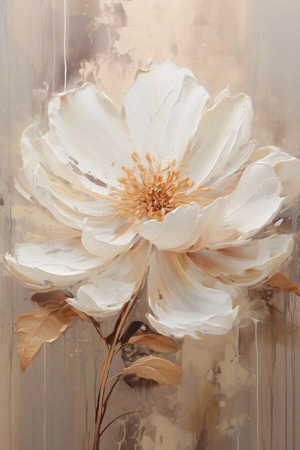Painting of a white flower