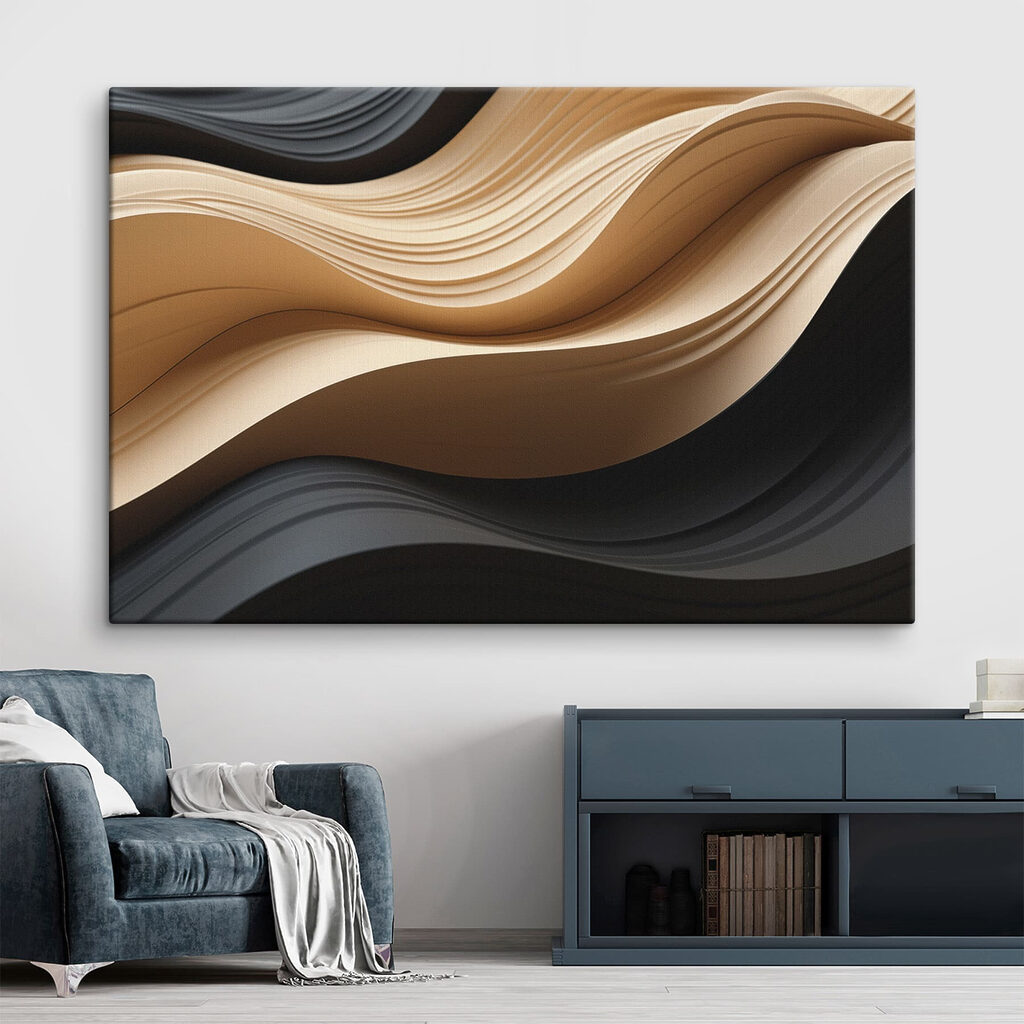 Black and tan wavy lines Black and tan wavy lines