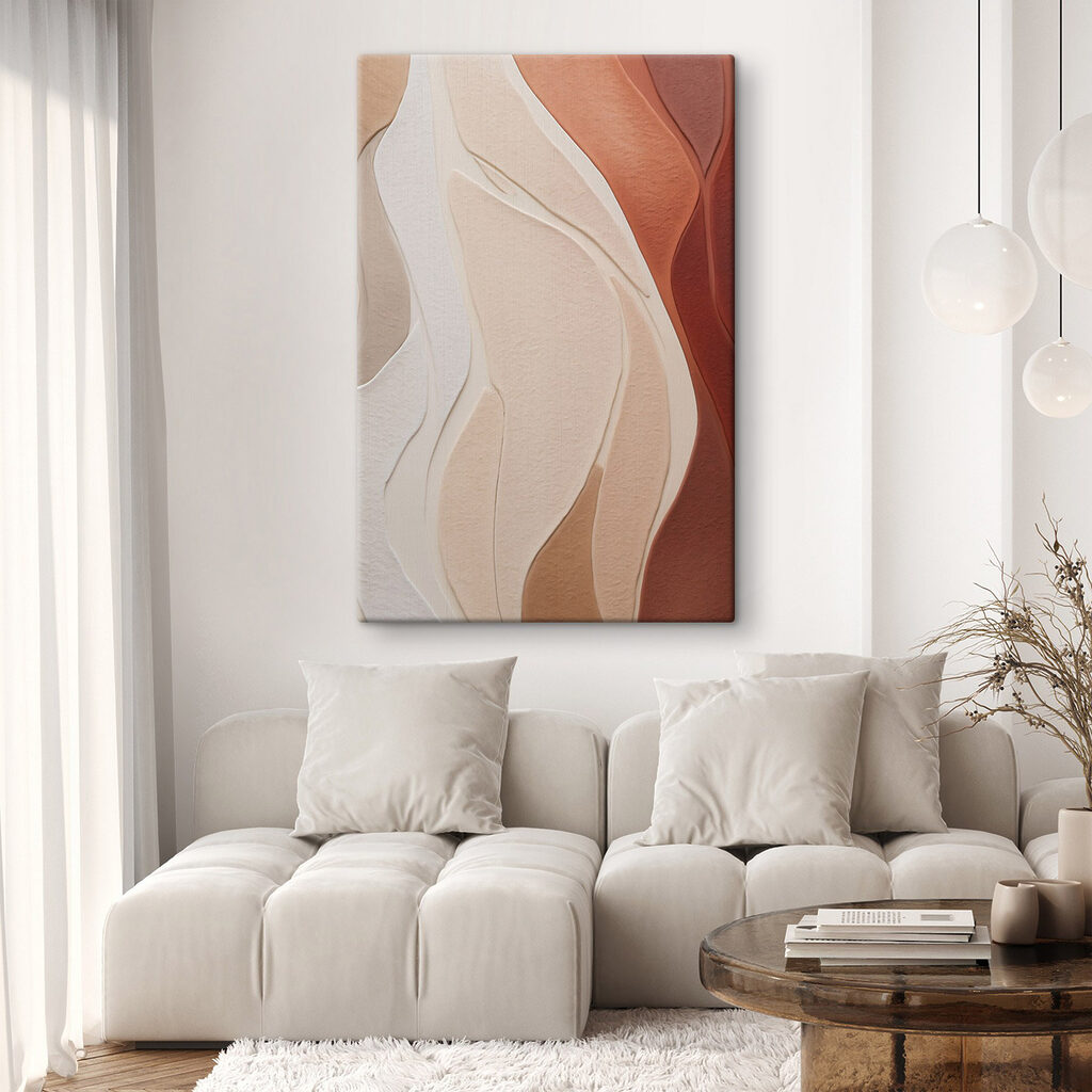 Flowing layers of soft hues