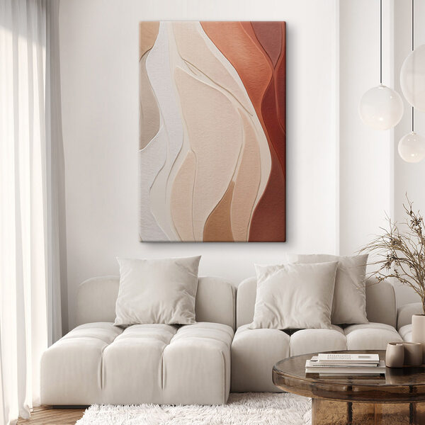 Flowing layers of soft hues