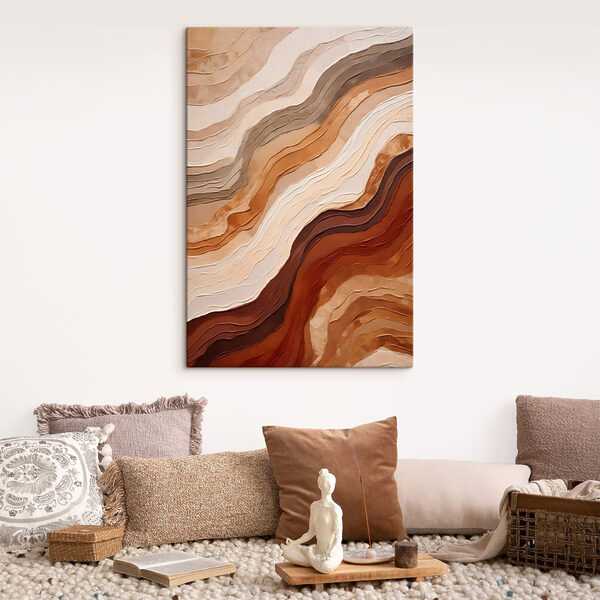 Soft earth tones in flowing patterns Soft earth tones in flowing patterns