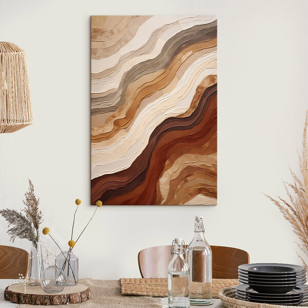 Soft earth tones in flowing patterns Soft earth tones in flowing patterns