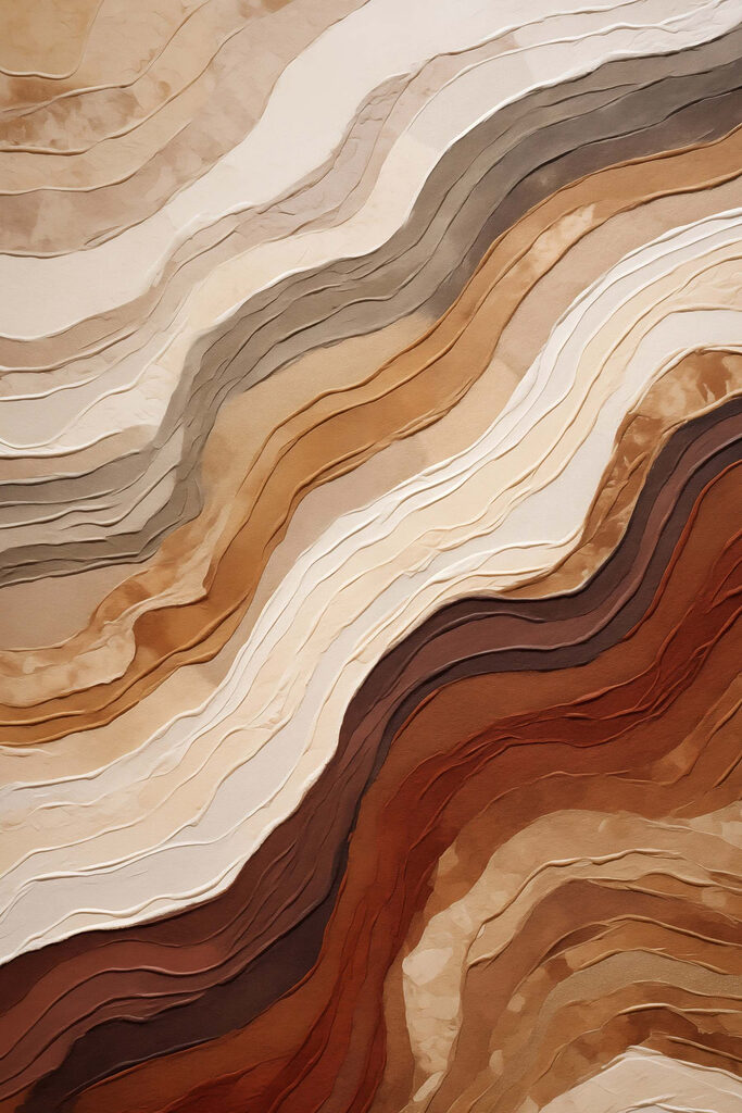 Soft earth tones in flowing patterns Soft earth tones in flowing patterns